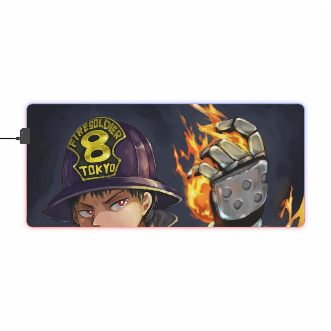 Fire Force Shinra Kusakabe RGB LED Mouse Pad (Desk Mat)