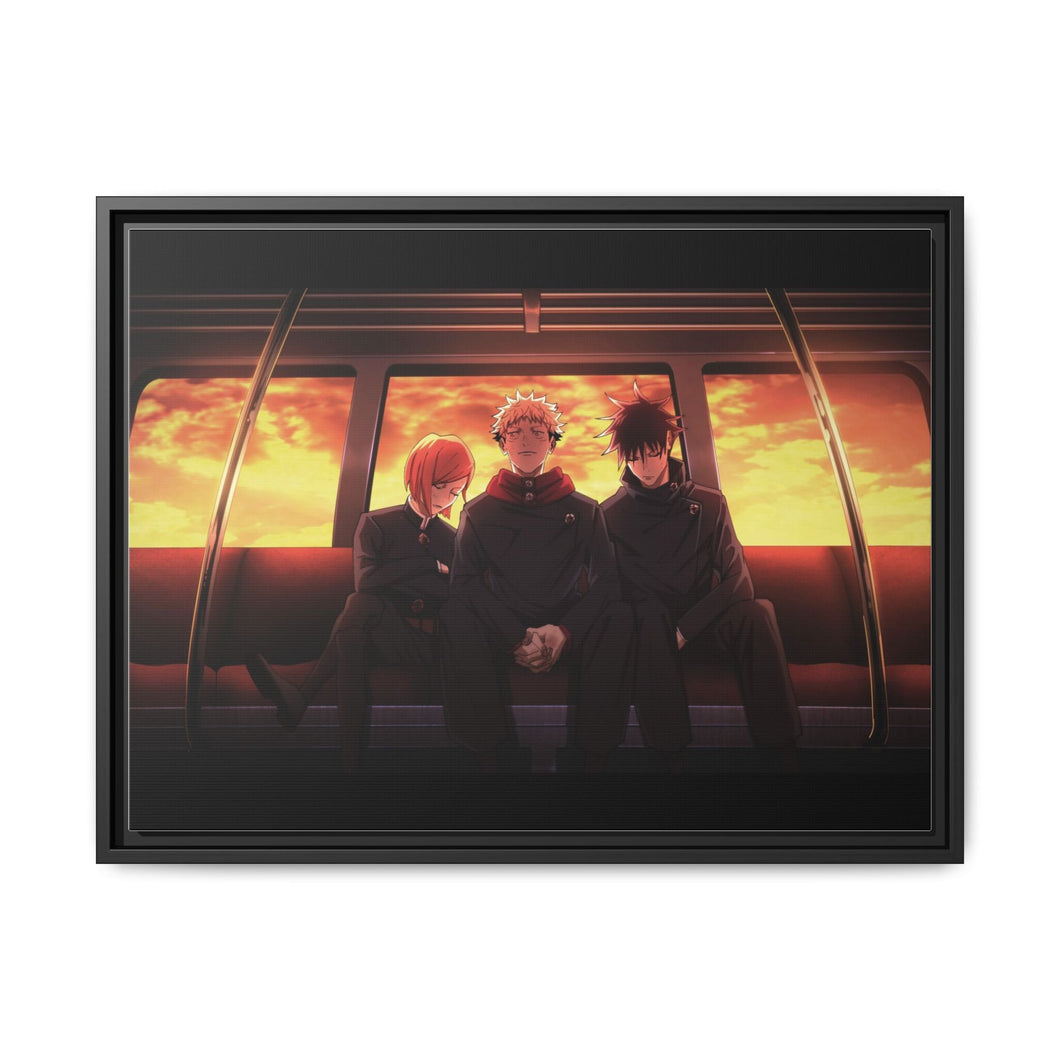 Jujutsu Kaisen Megumi Fushiguro, Nobara Kugisaki Canvas Framed Art Print