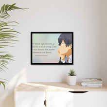 Load image into Gallery viewer, My Teen Romantic Comedy SNAFU Hachiman Hikigaya Canvas Framed Art Print
