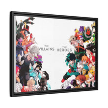 Load image into Gallery viewer, The Villains Vs The Heroes Canvas Framed Art Print
