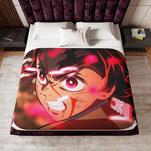 Load image into Gallery viewer, Tanjiro Sherpa Blanket
