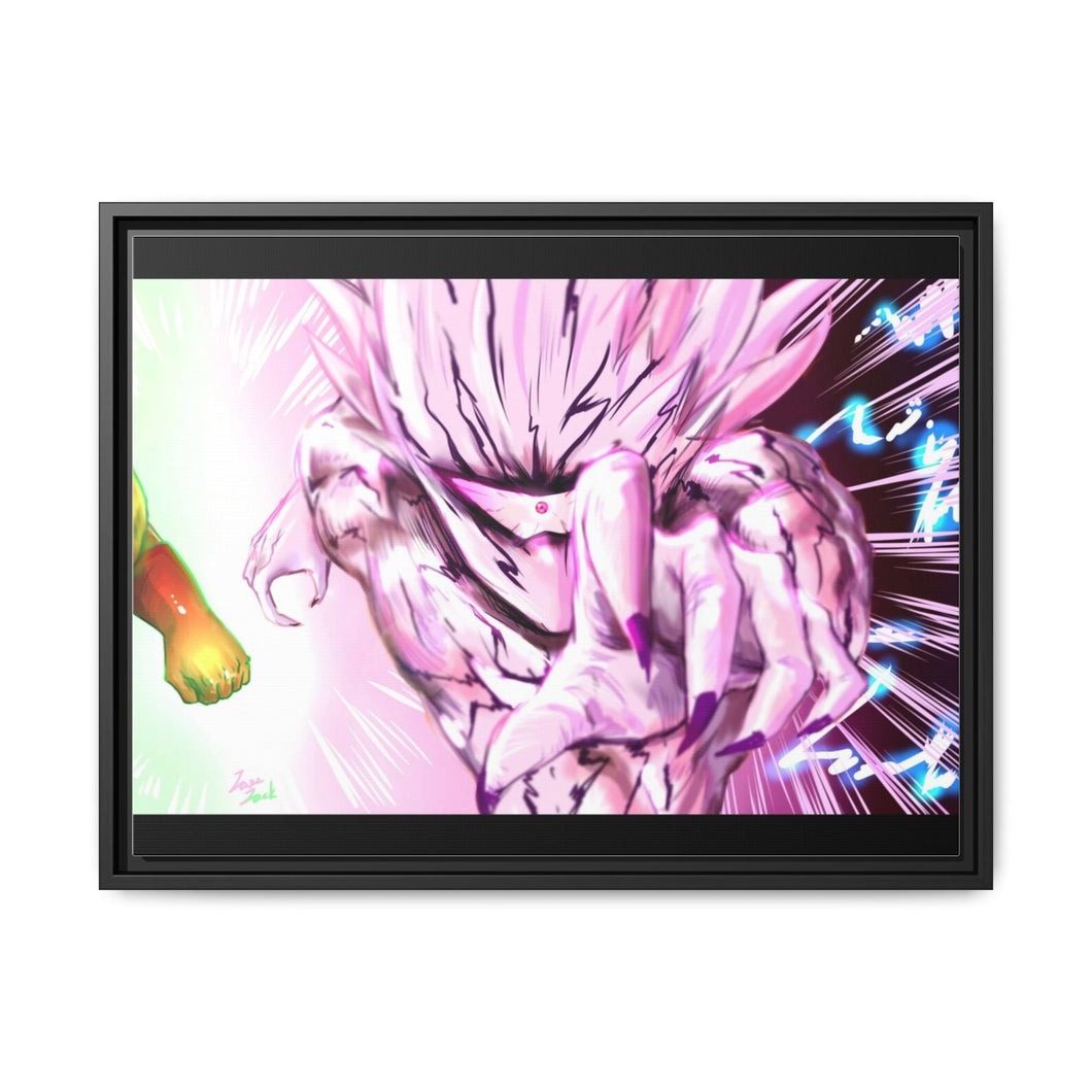 Saitama and Lord Boros Canvas Framed Art Print