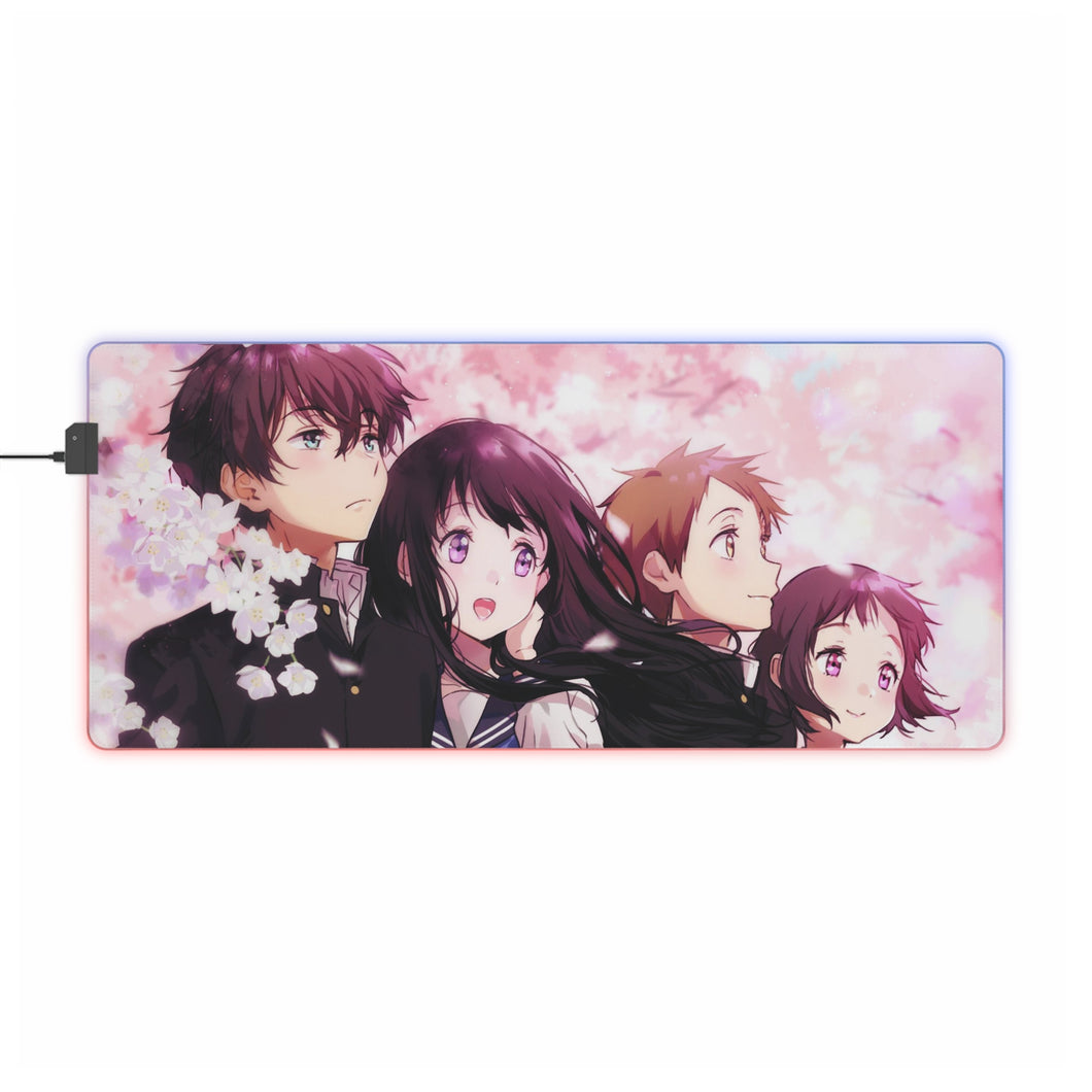 Hyouka Eru Chitanda, Satoshi Fukube, Mayaka Ibara RGB LED Mouse Pad (Desk Mat)