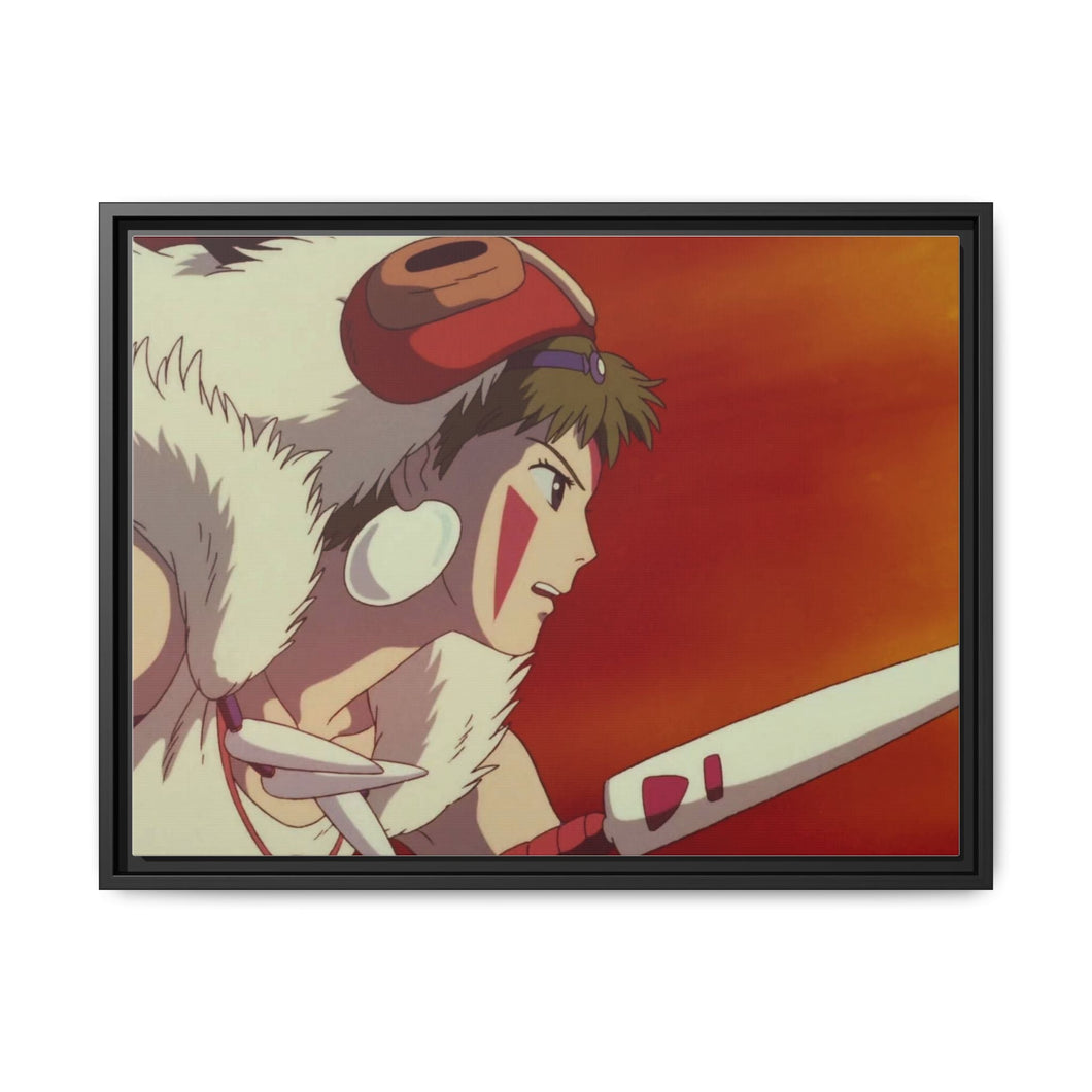 Anime Princess Mononoker Canvas Framed Art Print