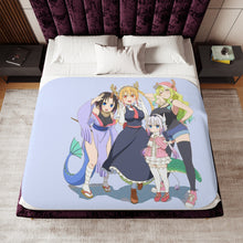 Load image into Gallery viewer, Miss Kobayashi&#39;s Dragon Maid Kanna Kamui, Elma, Kobayashi San Chi No Maid Dragon, Quetzalcoatl, Tohru Sherpa Blanket
