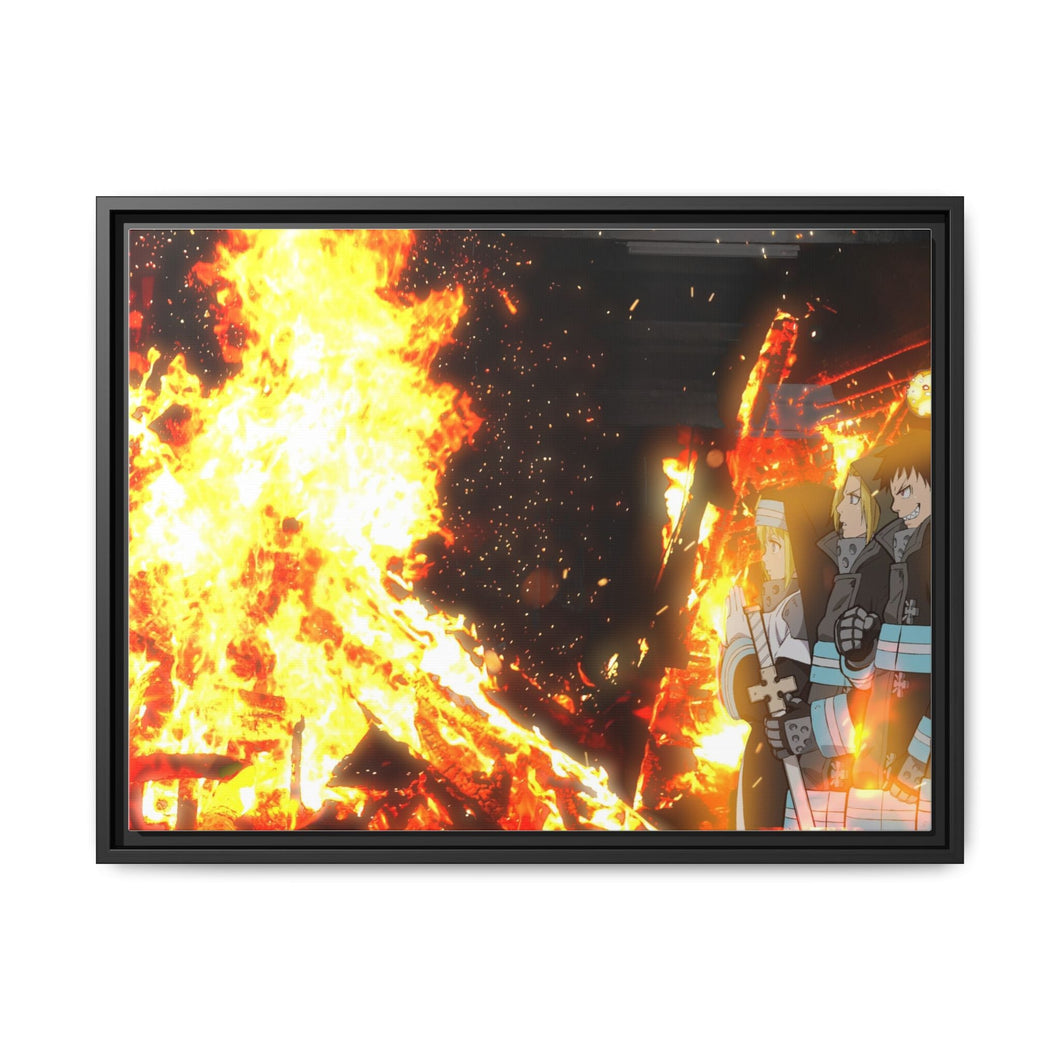 Fire force skad Canvas Framed Art Print