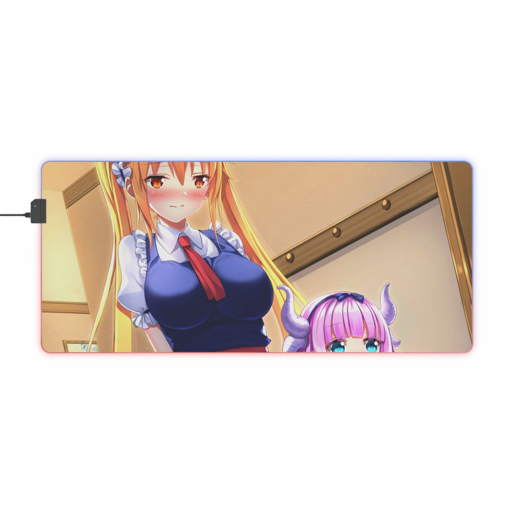 Miss Kobayashi's Dragon Maid Kanna Kamui, Kobayashi San Chi No Maid Dragon, Tohru RGB LED Mouse Pad (Desk Mat)