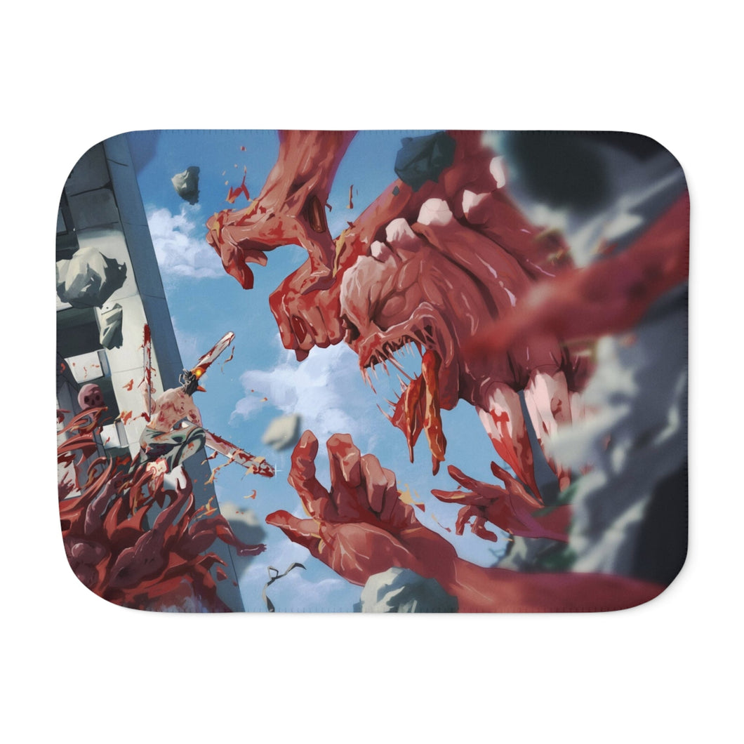Chainsaw Man Sherpa Blanket