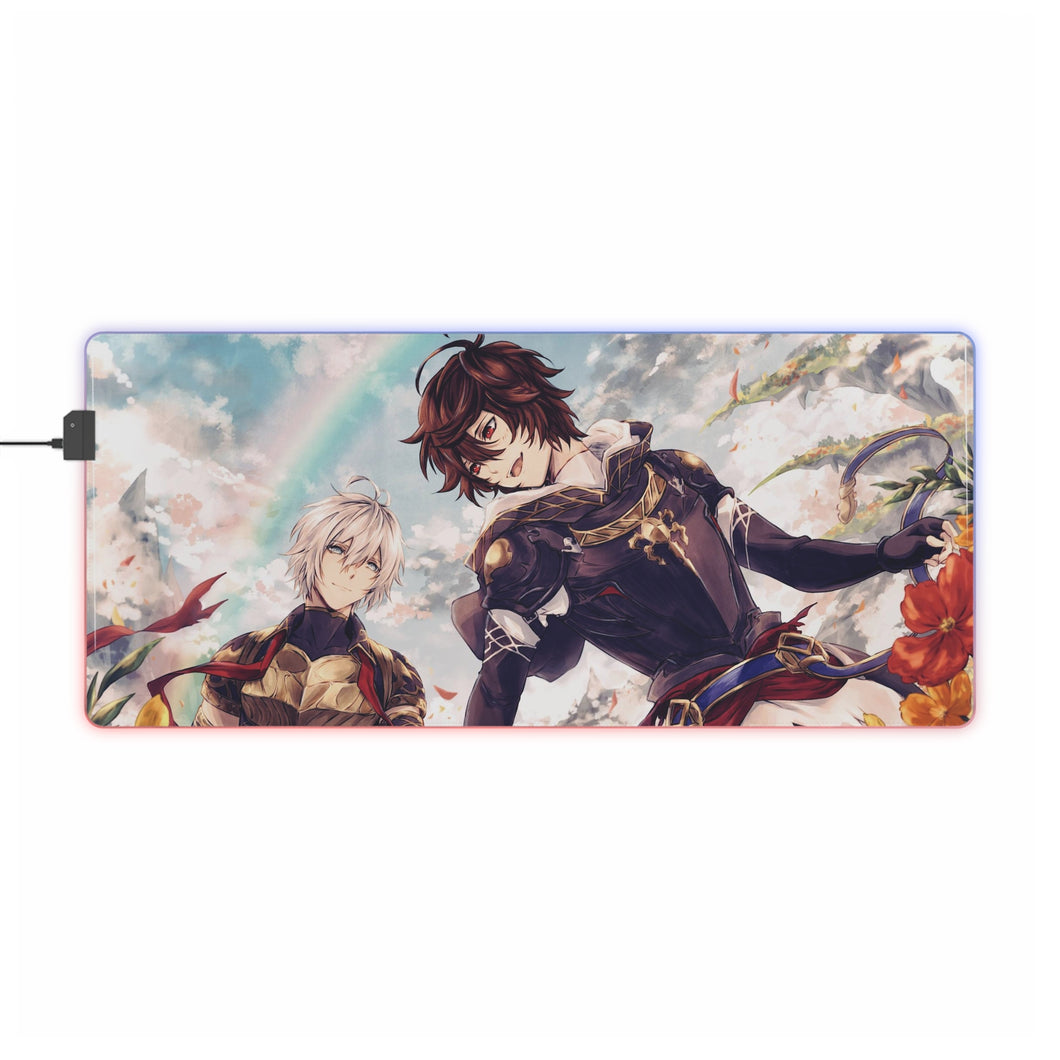 Granblue Fantasy Granblue Fantasy, Lucifer, Sandalphon RGB LED Mouse Pad (Desk Mat)