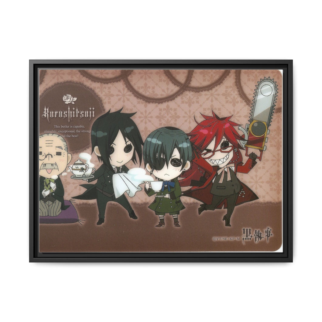 Black Butler Canvas Framed Art Print