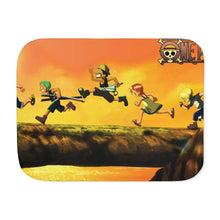 Load image into Gallery viewer, One Piece Monkey D. Luffy, Roronoa Zoro, Sanji, Nami, Usopp Sherpa Blanket
