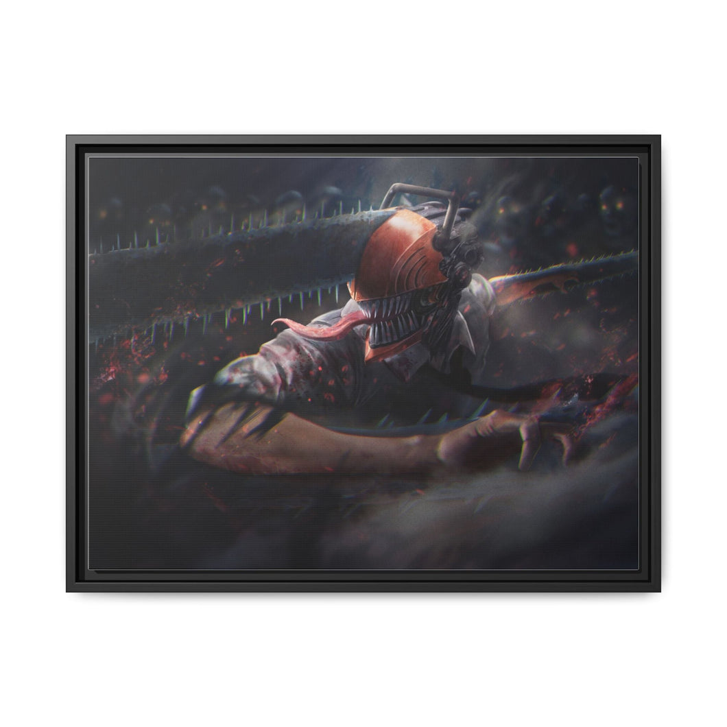 Anime Chainsaw Man Canvas Framed Art Print