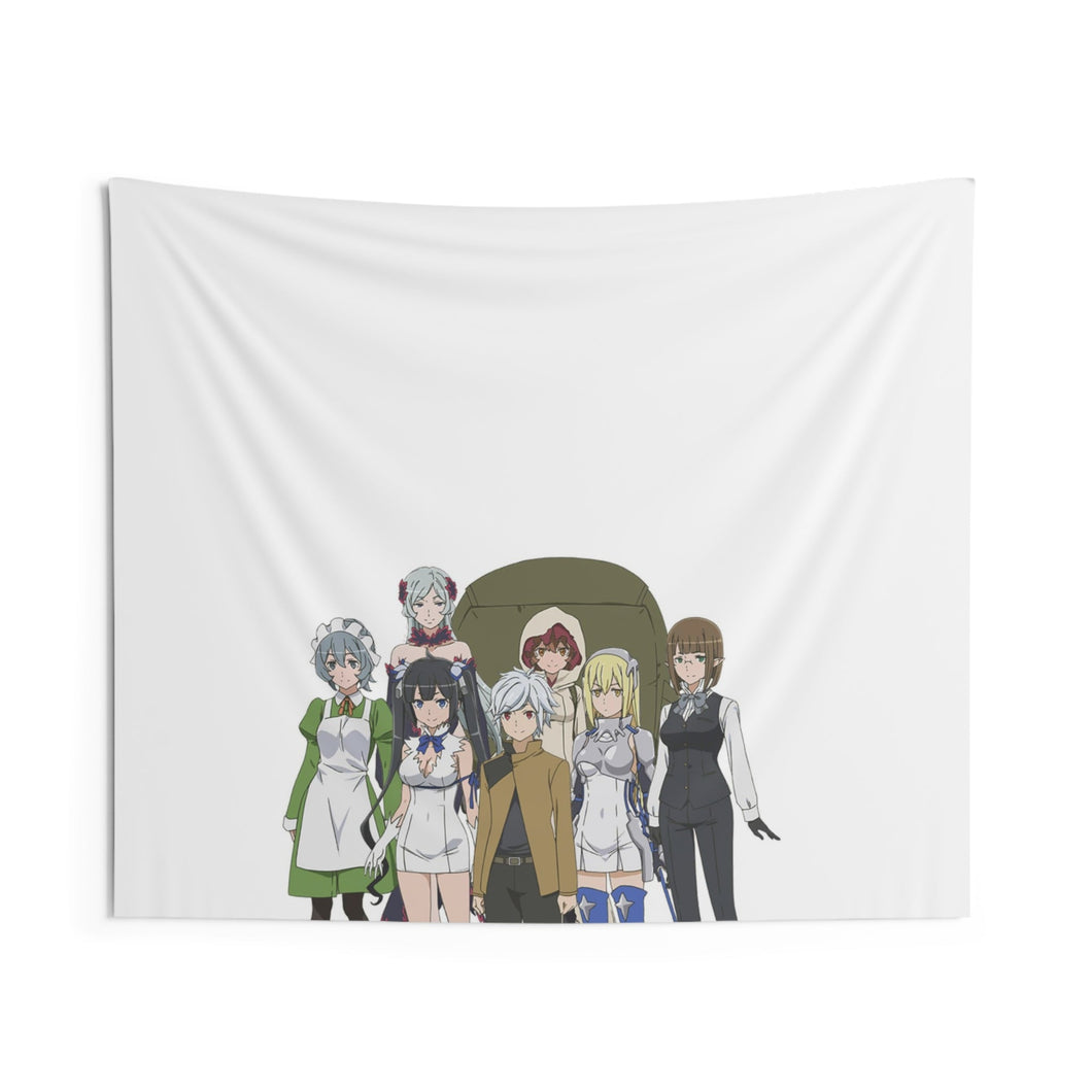 Dungeon Ni Deai Wo Motomeru Noha Machigatteiru Darou Ka Indoor Wall Tapestry