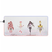 Load image into Gallery viewer, Puella Magi Madoka Magica Homura Akemi, Madoka Kaname, Mami Tomoe RGB LED Mouse Pad (Desk Mat)
