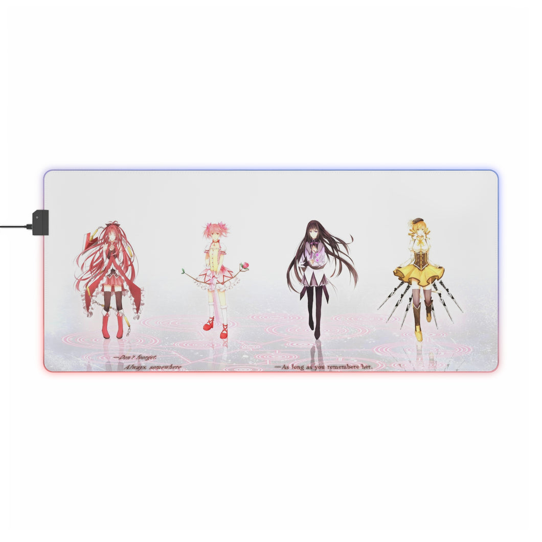 Puella Magi Madoka Magica Homura Akemi, Madoka Kaname, Mami Tomoe RGB LED Mouse Pad (Desk Mat)
