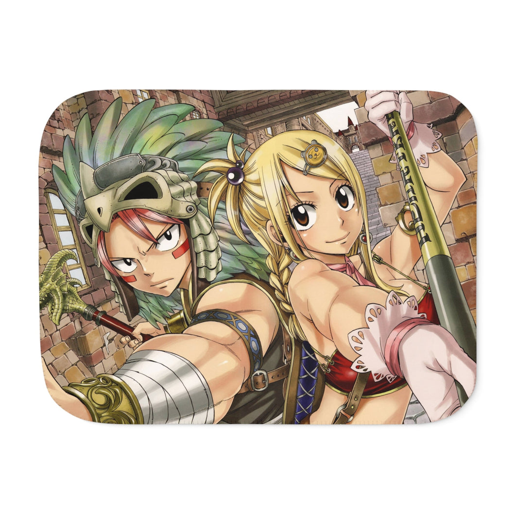 Fairy Tail Natsu Dragneel, Lucy Heartfilia Sherpa Blanket