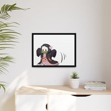 Load image into Gallery viewer, Nezuko Kamado Canvas Framed Art Print
