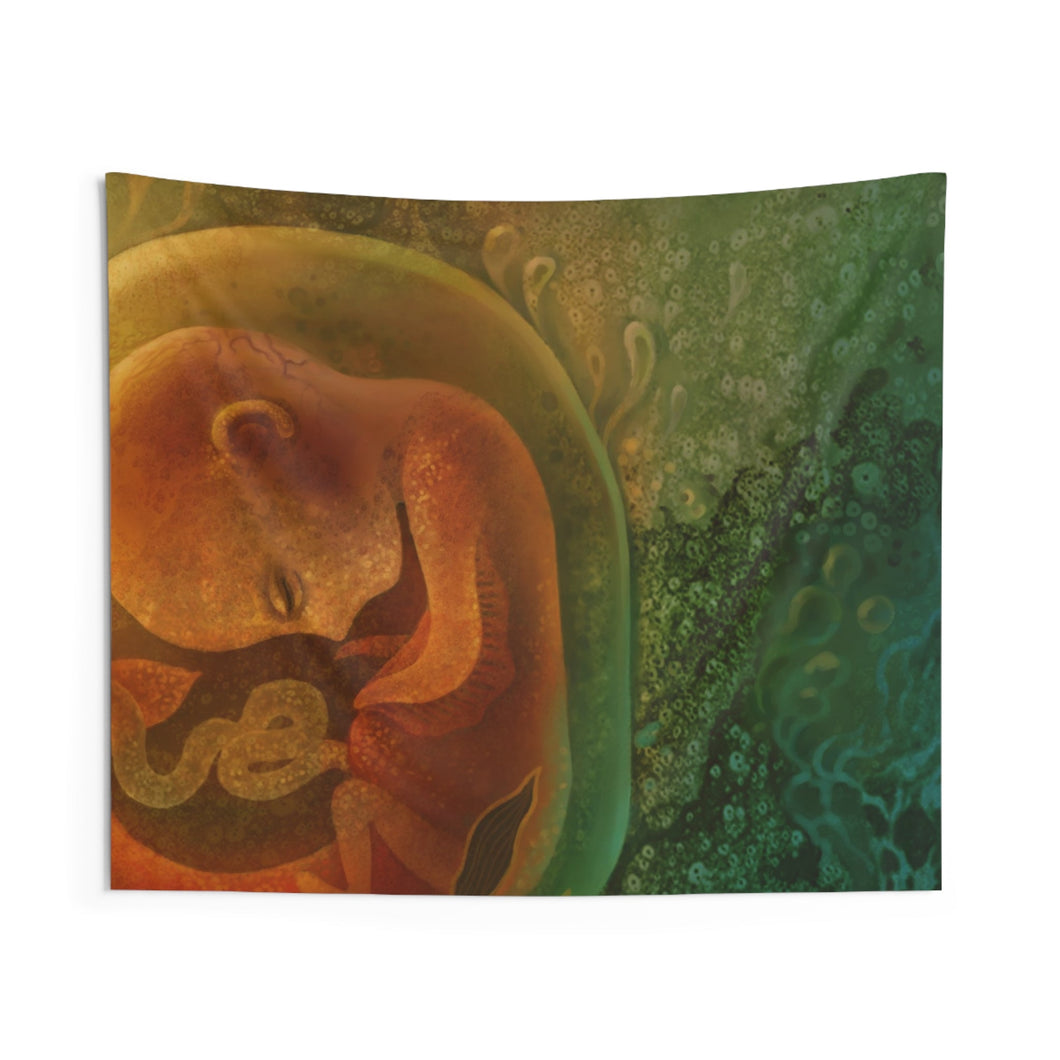 Big Fish & Begonia Indoor Wall Tapestry