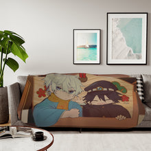 Load image into Gallery viewer, Fukuzawa Yukichi &amp; Ranpo Edogawa Sherpa Blanket
