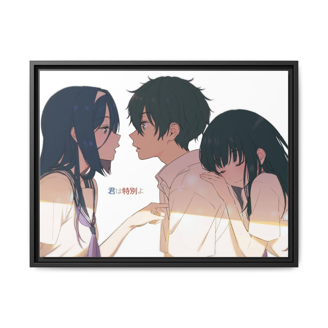 Eru Chitanda And Hōtarō Oreki Canvas Framed Art Print