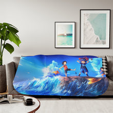 Load image into Gallery viewer, Luffy, Ace and Sabo Sherpa Blanket
