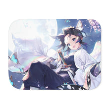 Load image into Gallery viewer, Shinobu Kochou/Kimetsu no Yaiba Sherpa Blanket
