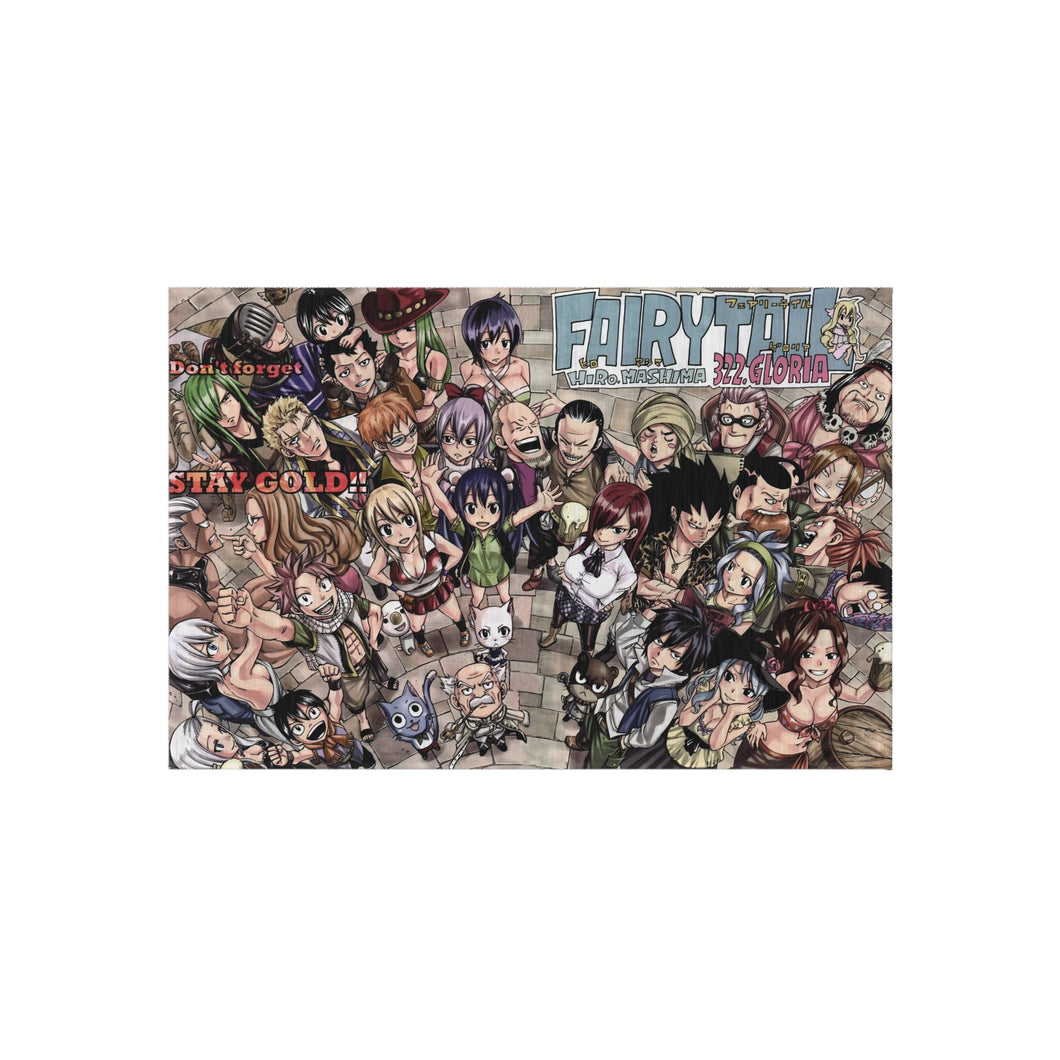 Fairy Tail Natsu Dragneel, Erza Scarlet, Lucy Heartfilia, Happy, Wendy Marvell Rug