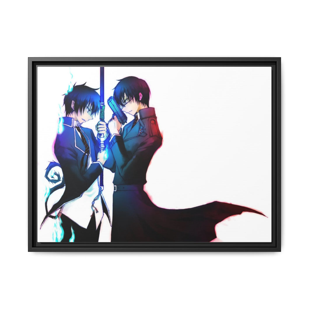 Rin and Yukio Okumura Canvas Framed Art Print