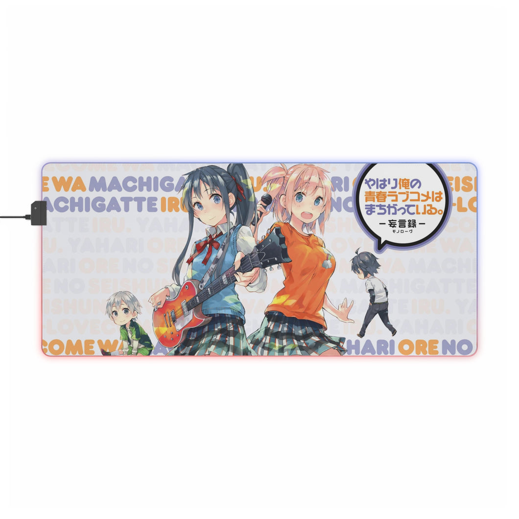 My Teen Romantic Comedy SNAFU Hachiman Hikigaya, Yukino Yukinoshita, Yui Yuigahama RGB LED Mouse Pad (Desk Mat)