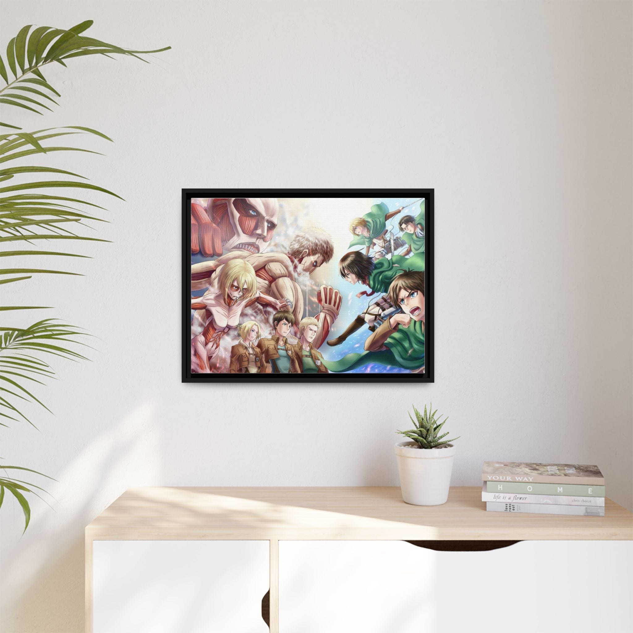Load image into Gallery viewer, Anime Attack On Titan Canvas Framed Art Print