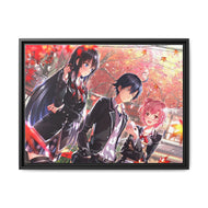My Teen Romantic Comedy SNAFU Hachiman Hikigaya, Yukino Yukinoshita, Yui Yuigahama Canvas Framed Art Print