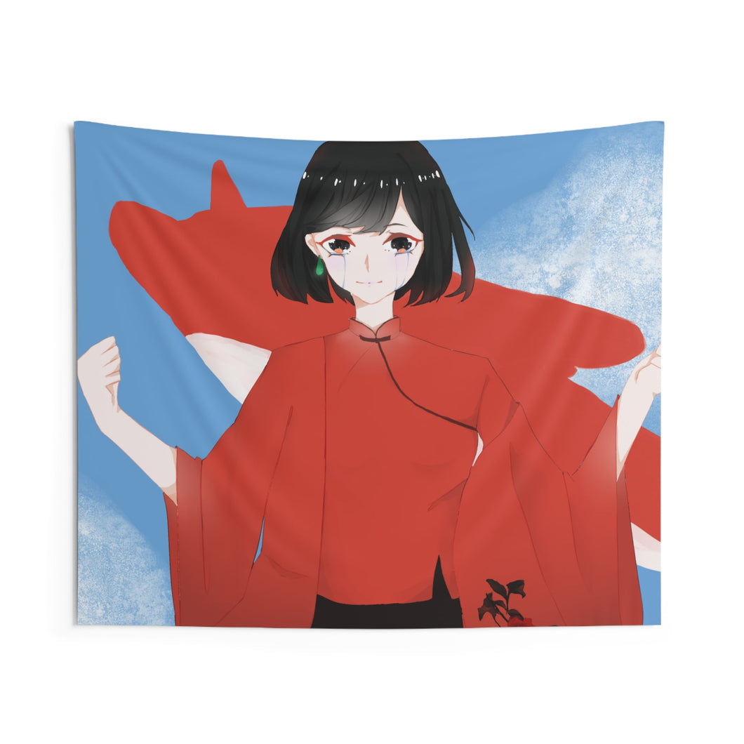 Big Fish & Begonia Indoor Wall Tapestry