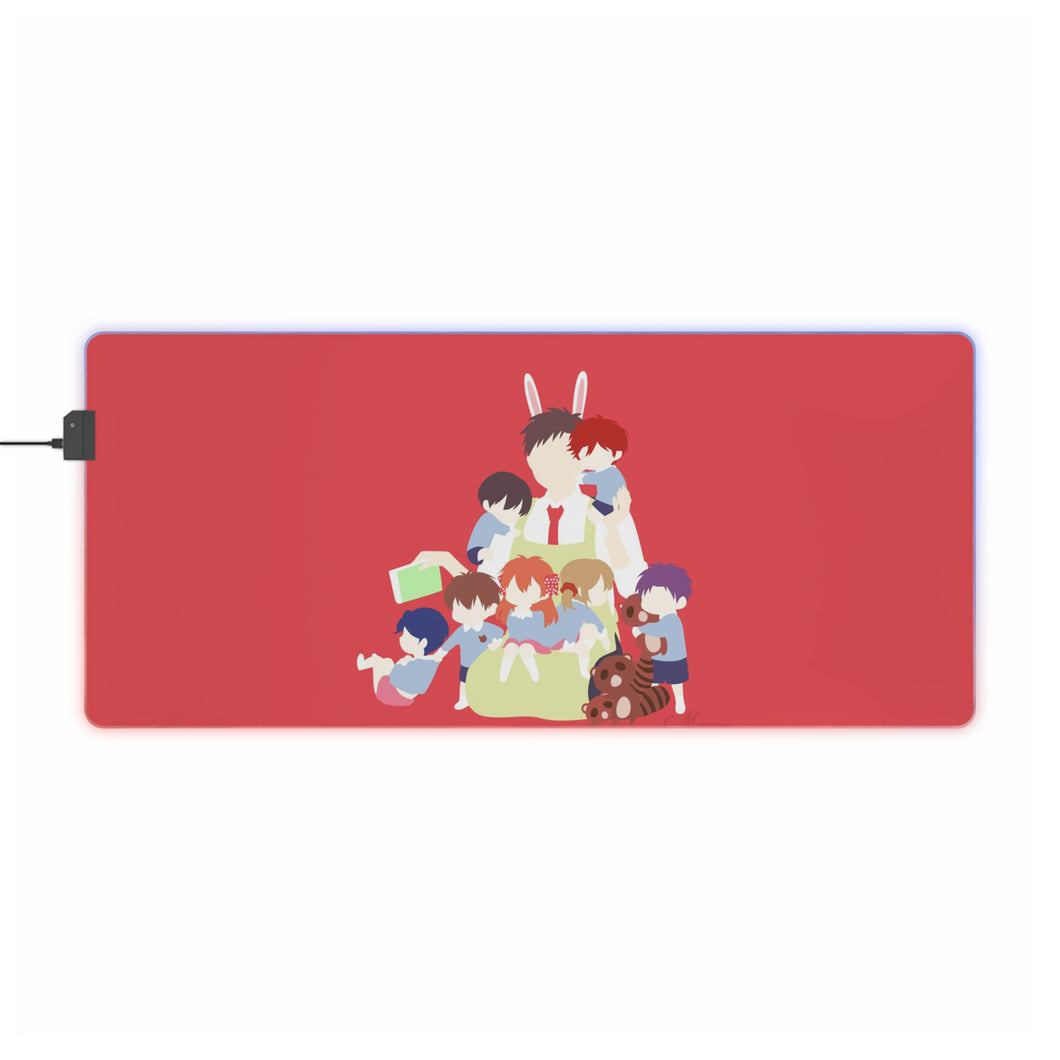Monthly Girls' Nozaki-kun Mikoto Mikoshiba, Chiyo Sakura, Yuzuki Seo, Umetarou Nozaki, Yuu Kashima RGB LED Mouse Pad (Desk Mat)