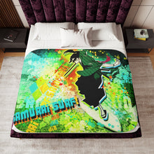 Load image into Gallery viewer, Anime Samurai Champloor Sherpa Blanket
