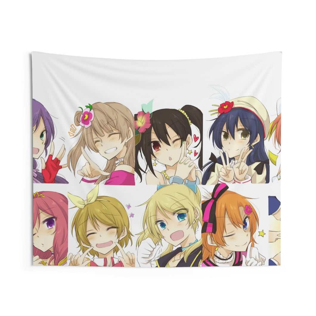 Love Live! Maki Nishikino, Kotori Minami, Umi Sonoda, Honoka Kousaka, Rin Hoshizora Indoor Wall Tapestry