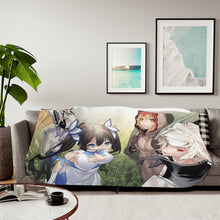 Load image into Gallery viewer, Aiz,Hestia,Bell and Liliruca Sherpa Blanket
