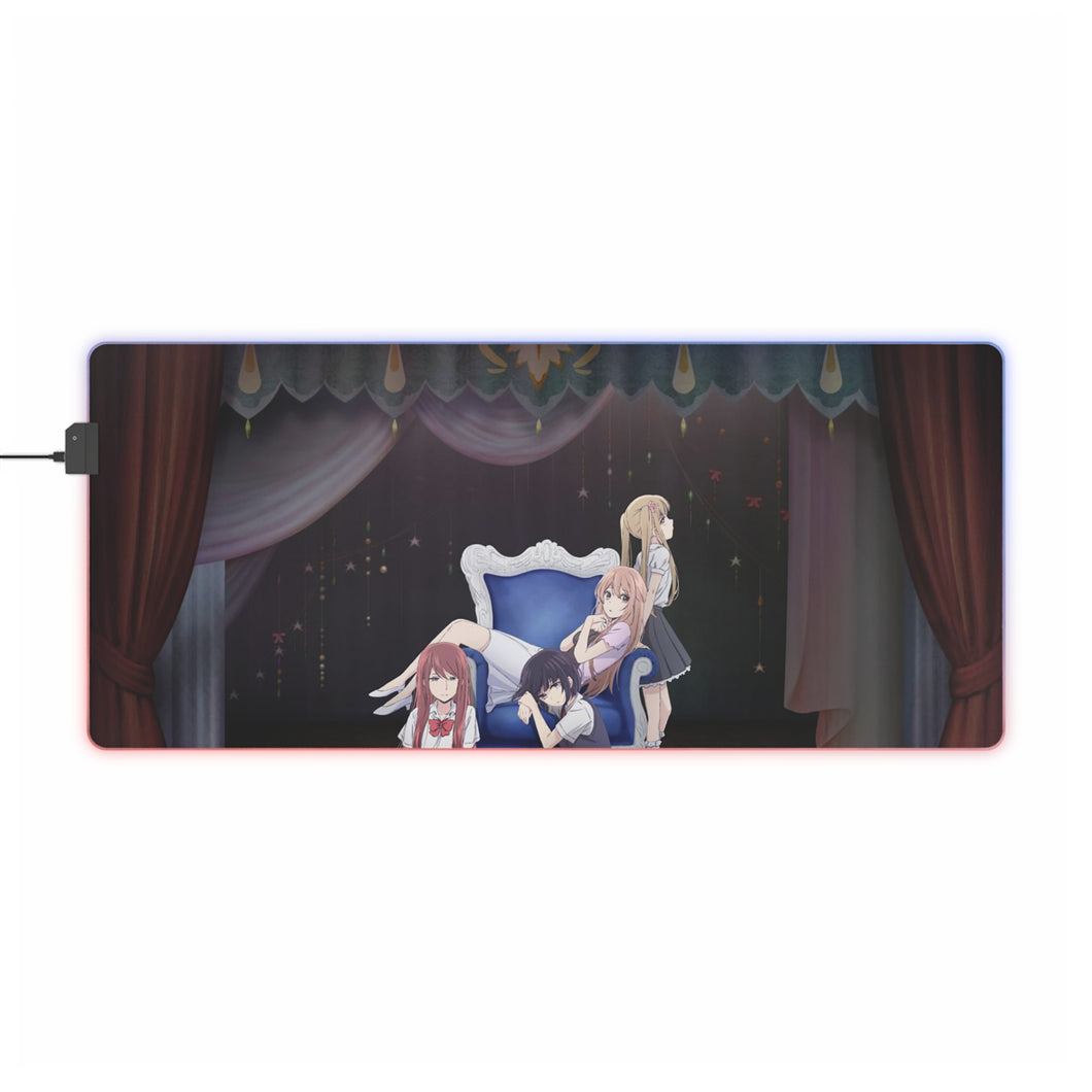 Kuzu No Honkai Hanabi Yasuraoka, Sanae Ebato, Akane Minagawa, Noriko Kamomebata RGB LED Mouse Pad (Desk Mat)