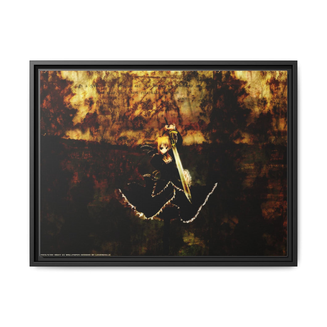 Anime Fate/Stay Nightr Canvas Framed Art Print