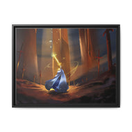Saber, Woman Warrior Canvas Framed Art Print