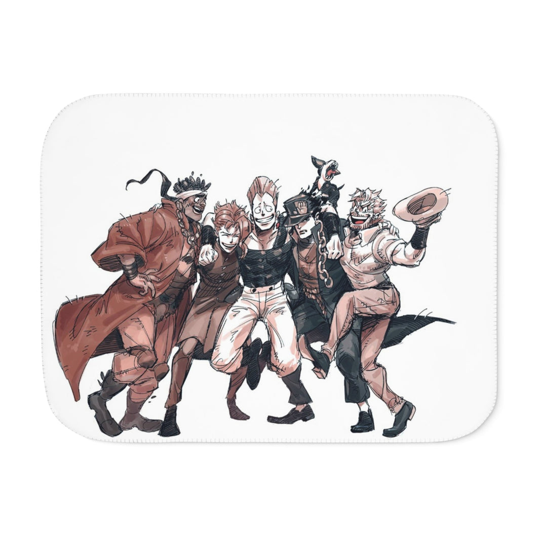 Stardust Crusaders Sherpa Blanket