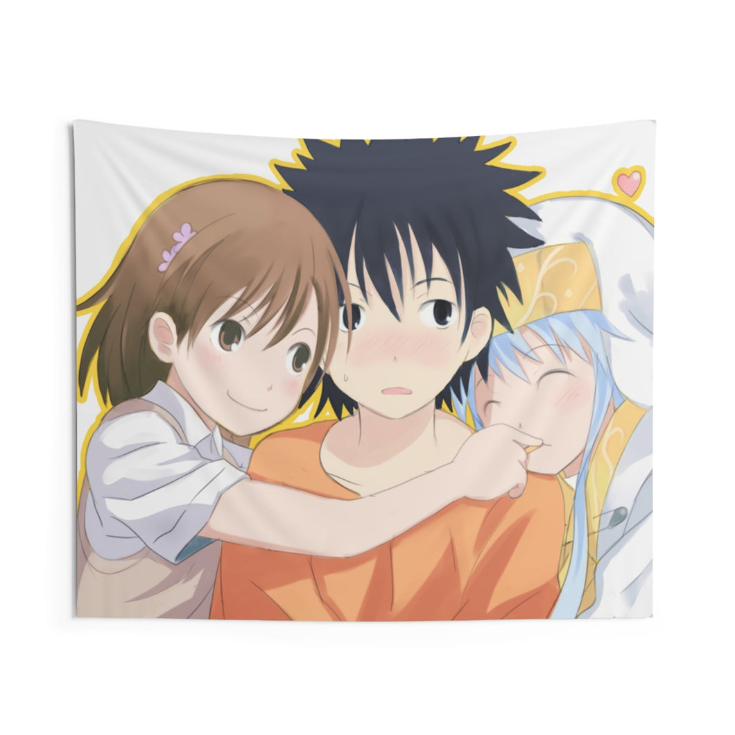 A Certain Magical Index Kamijou Touma, Index Librorum Prohibitorum, Mikoto Misaka Indoor Wall Tapestry