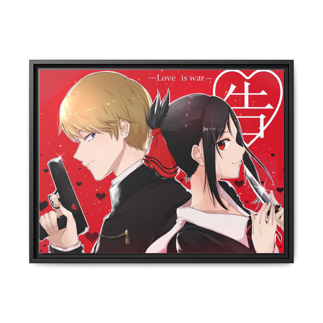 Kaguya and Miyuki Canvas Framed Art Print