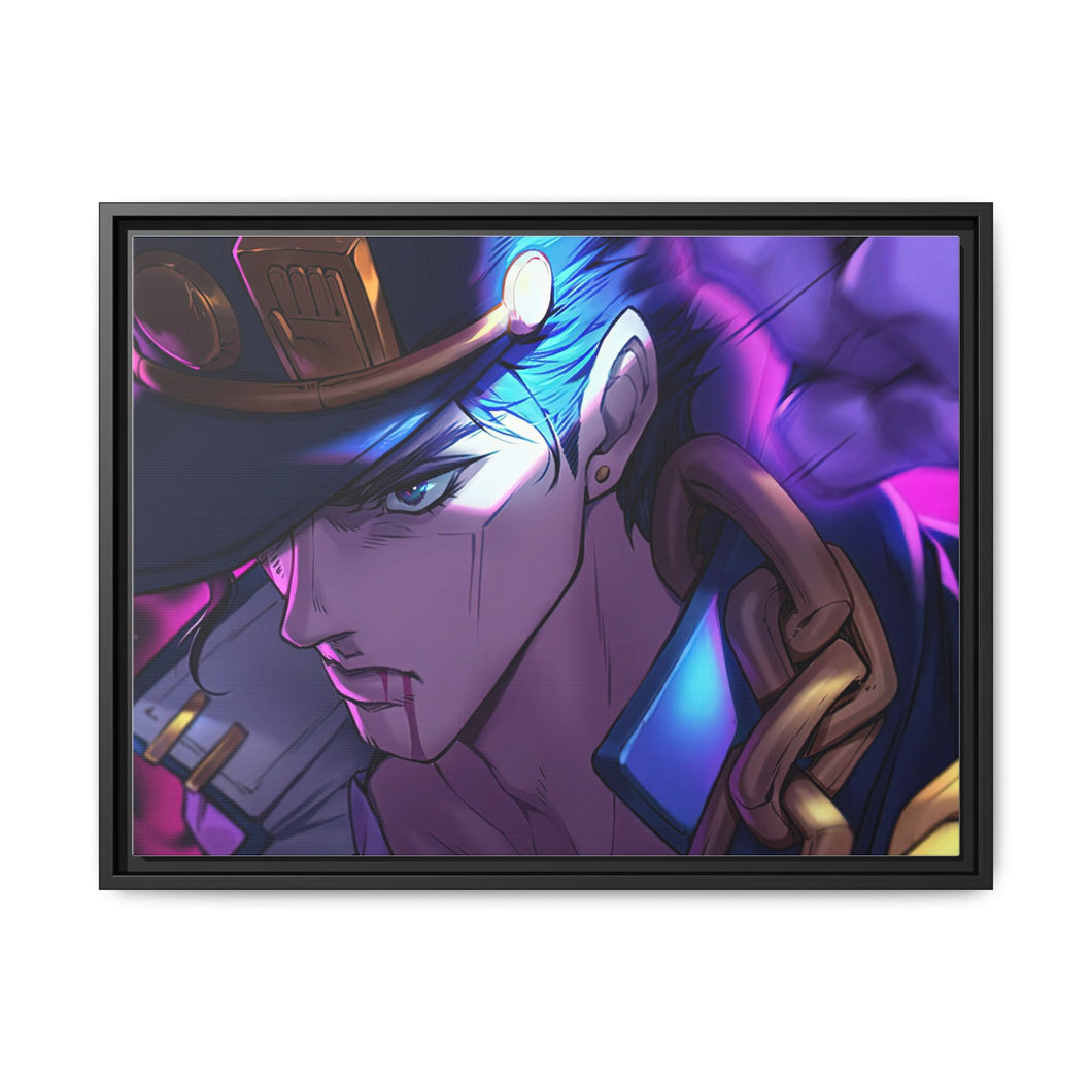 Jotaro Kujo Canvas Framed Art Print