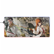Load image into Gallery viewer, Makise &amp; Kyouma Worldline RGB LED Mouse Pad (Desk Mat)

