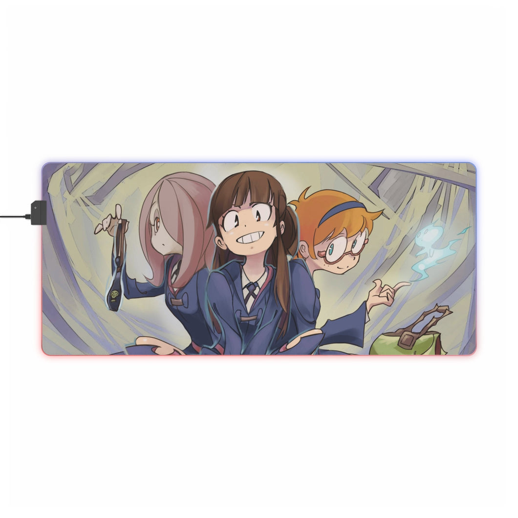 Little Witch Academia Atsuko Kagari, Sucy Manbavaran, Computer Keyboard Pad, Lotte Yanson RGB LED Mouse Pad (Desk Mat)