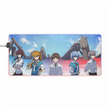 Load image into Gallery viewer, Neon Genesis Evangelion Shinji Ikari, Rei Ayanami, Kaworu Nagisa RGB LED Mouse Pad (Desk Mat)

