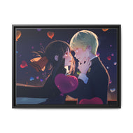 Kaguya and Miyuki Canvas Framed Art Print