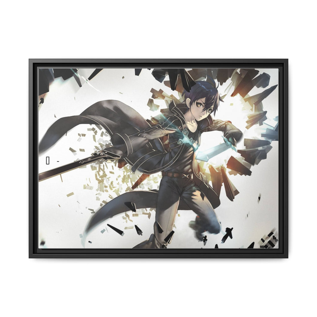 Kirito Canvas Framed Art Print