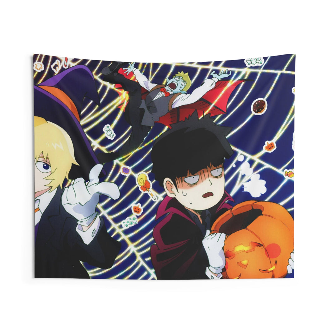 Mob Psycho 100 Arataka Reigen, Shigeo Kageyama, Teruki Hanazawa Indoor Wall Tapestry
