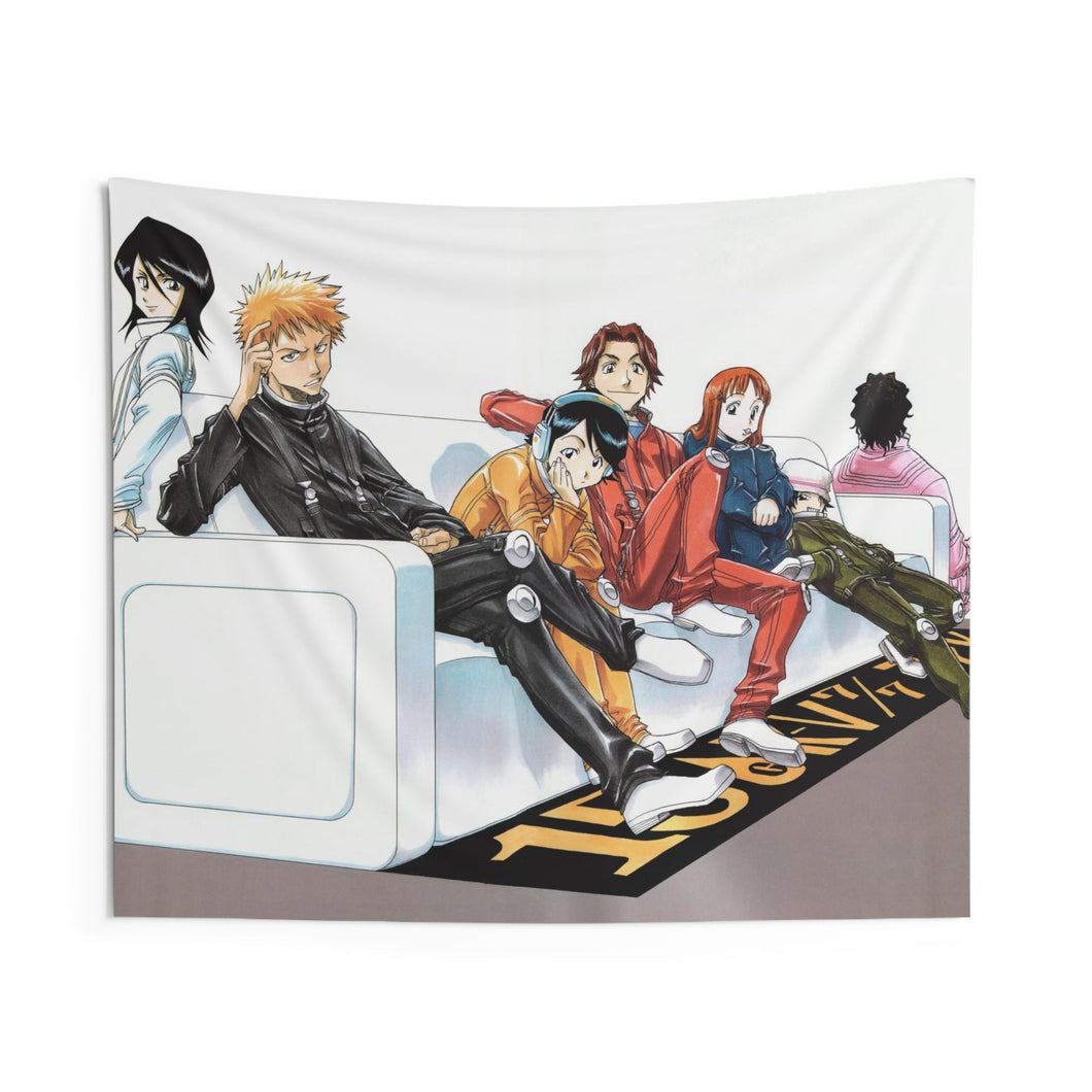 Bleach Ichigo Kurosaki, Rukia Kuchiki, Orihime Inoue, Yasutora Sado Indoor Wall Tapestry